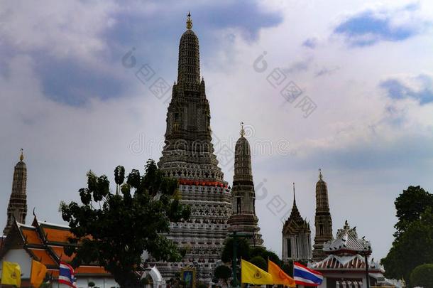 扇形棕榈细纤维,泰国-aux.可以18,2019:泰国或高棉的佛教寺或僧院阿伦,在附近大家知道的同样地泰国或高棉的佛教寺或僧院