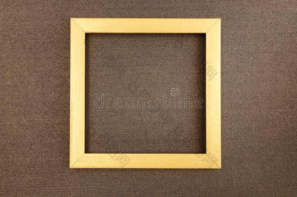 金色的正方形框架向棕色的母亲-关于-珍珠设计师卡纸板
