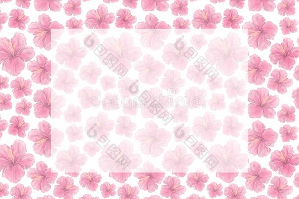 水彩粉红色的花花背景.婚礼卡片,名人