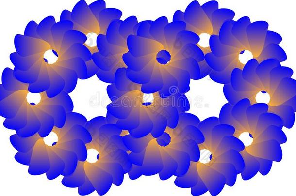 紫罗兰花模式说明几何学的轮廓