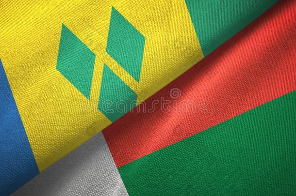 圣人般的人文森特和指已提到的人<strong>格林</strong>纳丁斯群岛和马达加斯加岛两个旗