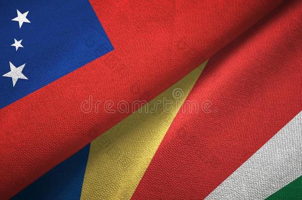 <strong>萨摩</strong>亚群岛和塞舌尔两个旗纺织品布,织物质地