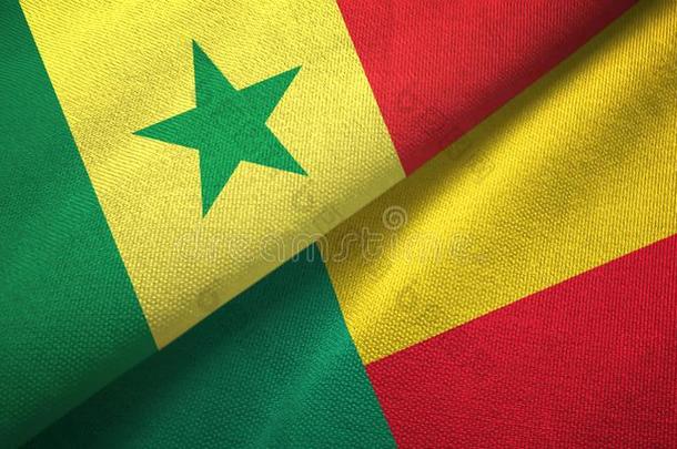 塞内加尔和<strong>贝宁</strong>湾两个旗纺织品布,织物质地
