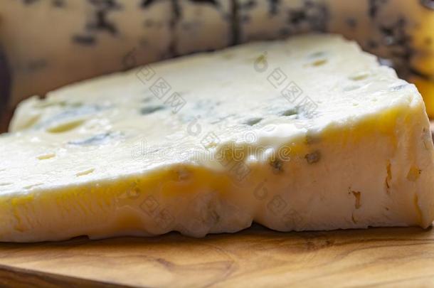 干酪的一种皮坎特和悦耳而柔和的记号意大利人蓝色奶酪,使从恩斯基