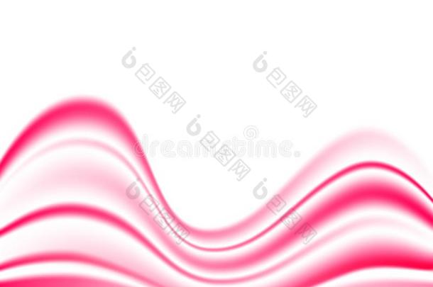 抽象的变模糊红色的曲线采用白色的背景