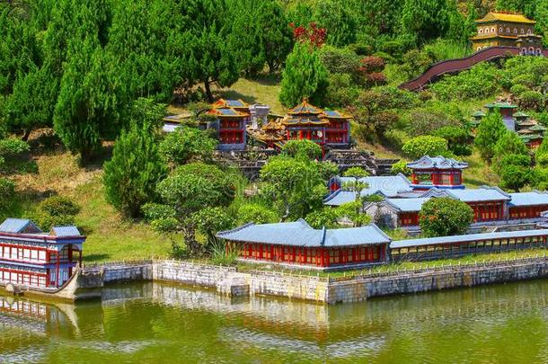 美丽的中国人建筑学小型的风景