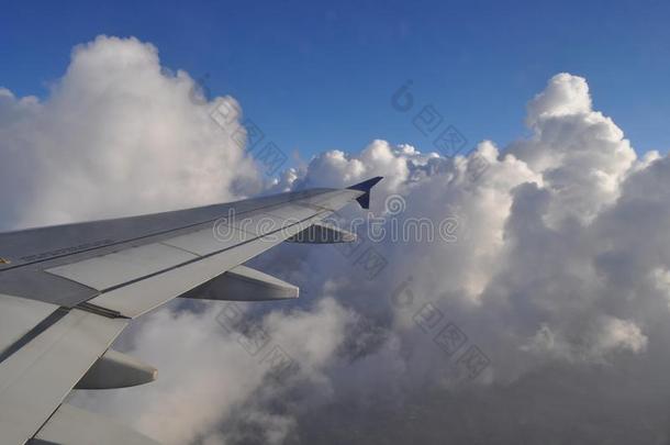 指已提到的人美丽的看法从飞机窗天和云