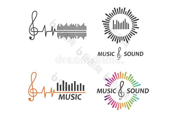 音乐,♪均衡器♪和声音影响净化标识矢量偶像