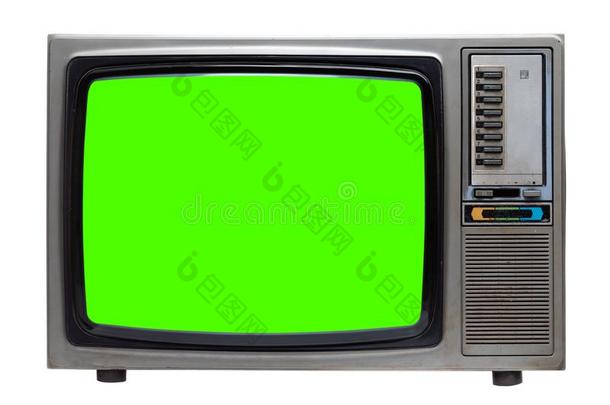 酿酒的televisi向<strong>电视机</strong>:老的制动火箭televisi向<strong>电视机</strong>和绿色的屏幕隔离的向白色的