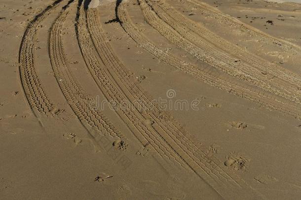 num.四轮子驾驶小路采用湿的沙