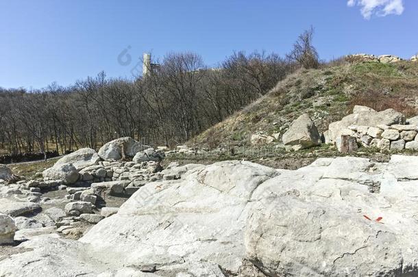 毁坏关于考古学的地区关于Perificon,保加利亚