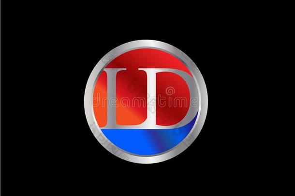 ld公司最初的圆形状红色的蓝色银颜色较晚地标识设计
