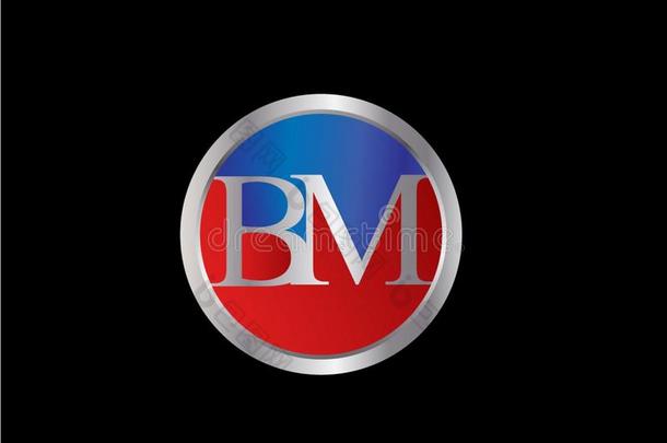 BM公司最初的圆形状红色的蓝色银颜色较晚地标识设计