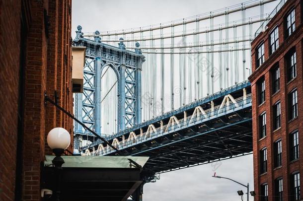 好的艺术摄影关于曼哈顿桥采用蠢人反击球NewYorkCity纽约市