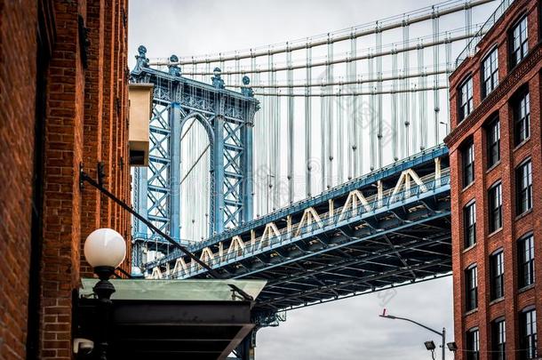 好的<strong>艺术<strong>摄影</strong></strong>关于曼哈顿桥采用蠢人反击球NewYorkCity纽约市