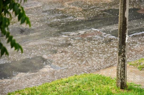 沥青路和洞在的时候重的雨向一夏d一y.主题