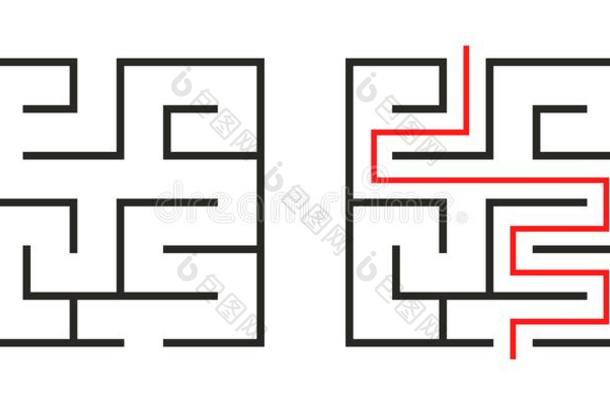 教育逻辑游戏迷宫为小孩.发现立刻道路.使隔离