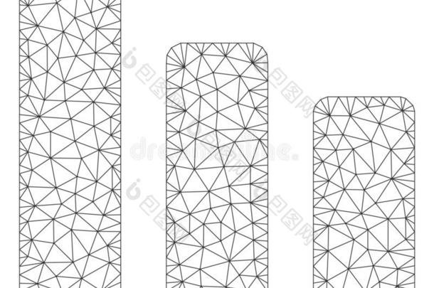条图表减少矢量网孔尸体模型