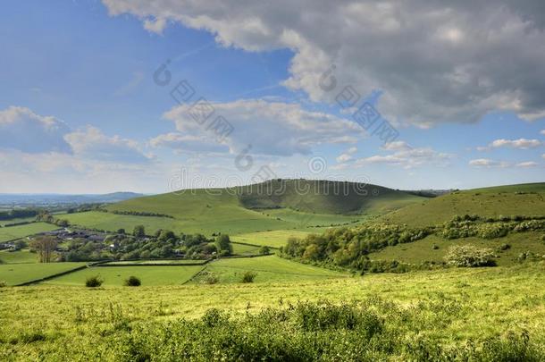 丘陵地风景关于南方西英格兰