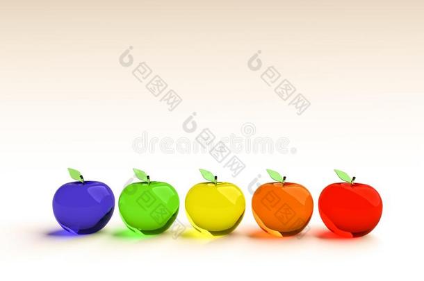 似玻璃的苹果,灼热的苹果,3英语字母表中的第四个字母mo英语字母表中的第四个字母el.富有色彩的似玻璃的苹果.balls球