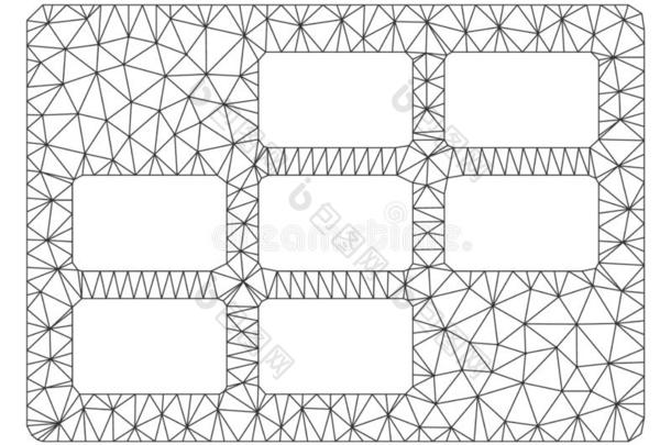 <strong>日历表</strong>多角形的框架矢量网孔说明