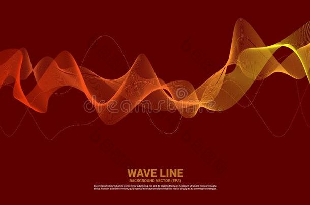 桔子声音<strong>波浪线</strong>条弧线向红色的背景.