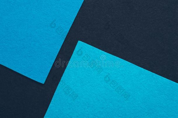 天蓝色毛毡质地纸几何学的背景