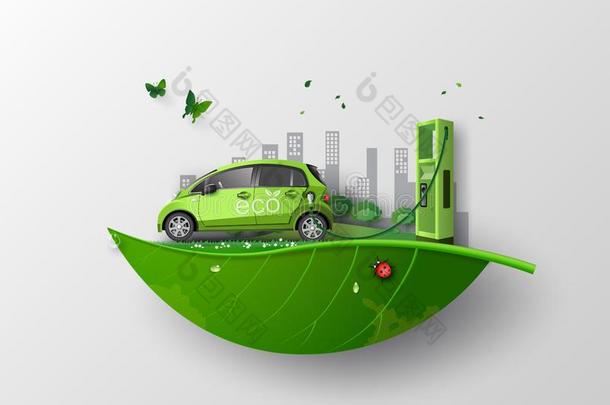 观念关于有关环境方面友好的和economy经济汽车.