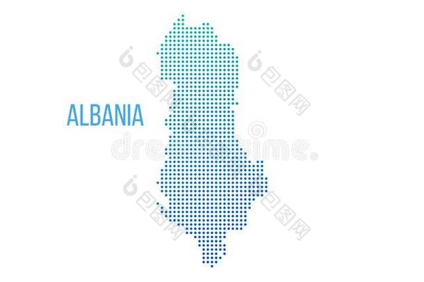 纲要的阿尔巴尼亚地图.矢量半音领土的密谋.格雷迪