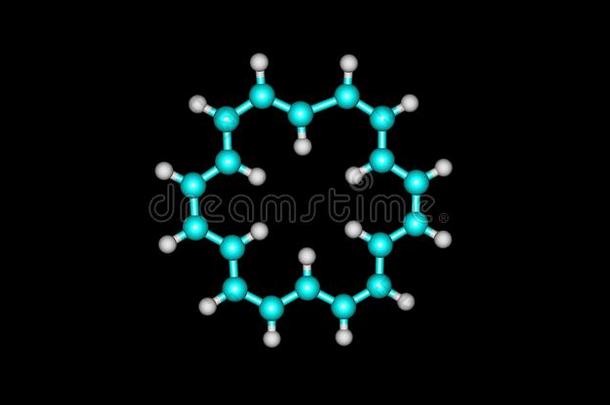 环十八烯分子的结构隔离的向黑的