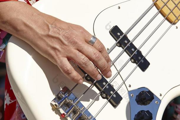 岩石吉他演员音乐家详述.音乐的仪器.给看
