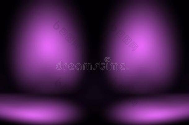 工作室背景观念-抽象的空的光梯度紫色的