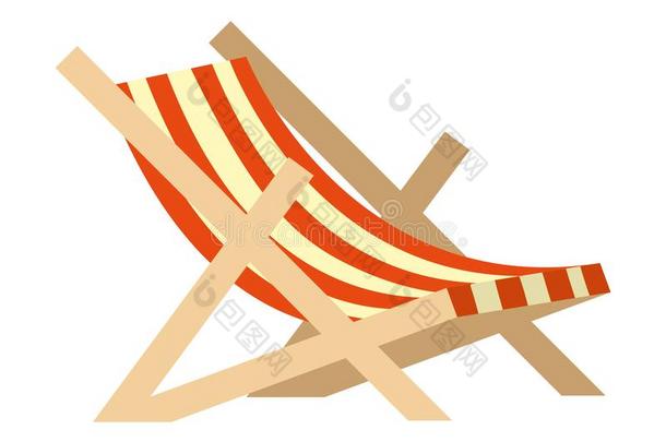 夏和假期椅子设计矢量说明