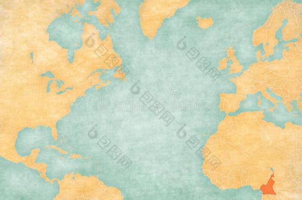 地图关于北方在大西洋里的洋-<strong>喀麦隆</strong>