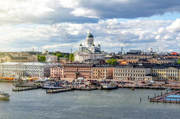 芬兰首都赫尔辛基城市风光照片和芬兰首都赫尔辛基总教堂,Finl和