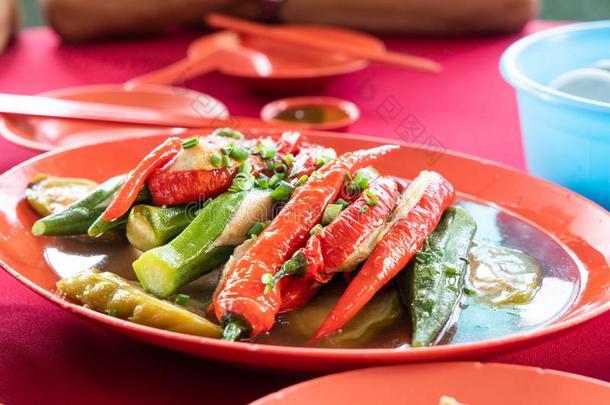 扬Young的变体希腊语的第十九个字母趺,流行的客家中国人食物采用马来西亚