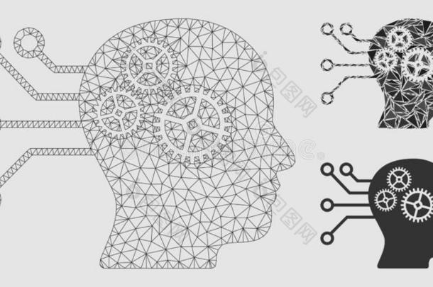 电子人界面电路矢量网孔网模型和三角形