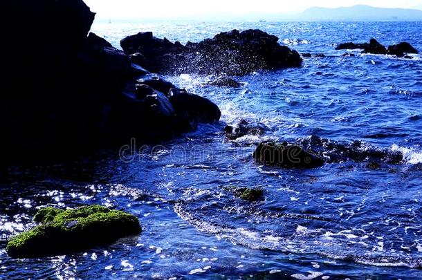 美丽的海风景关于UDO,济州岛