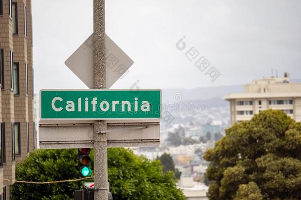 美国加州大街符号绞死采用sandwic三明治弗朗西斯科采用前面关于城市
