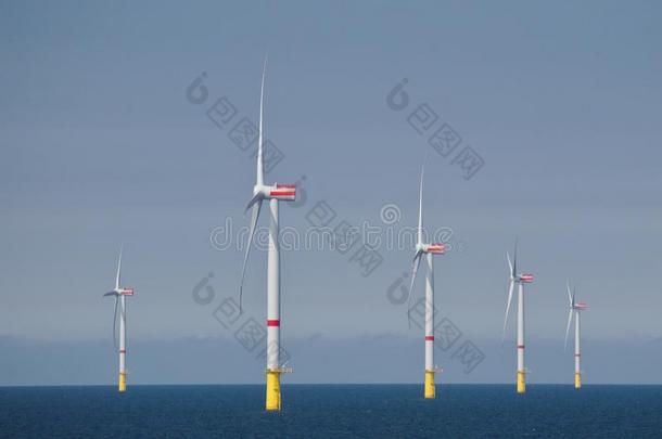 海上的风涡轮机农场采用指已提到的人北方海