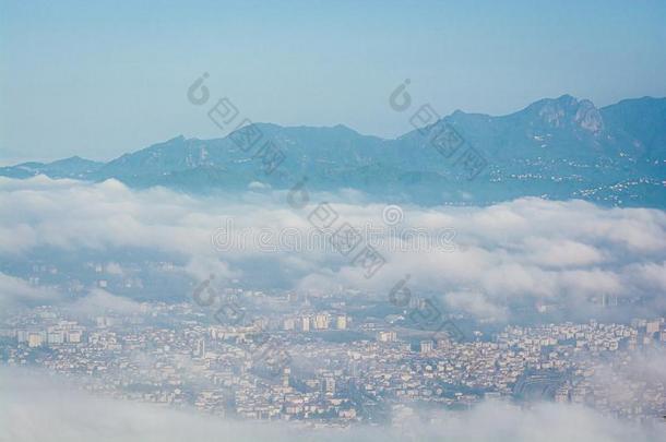 空气的看法向土耳其的城市<strong>奥尔杜</strong>采用雾