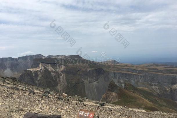 好的山顶看法和风景向长白山