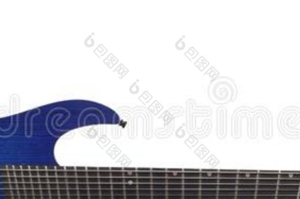 音乐的仪器-轮廓蓝色8-绞线吉他