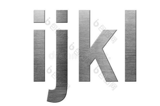 金属字体英语字母表.信IJKL公司从金属盘子伊斯拉特