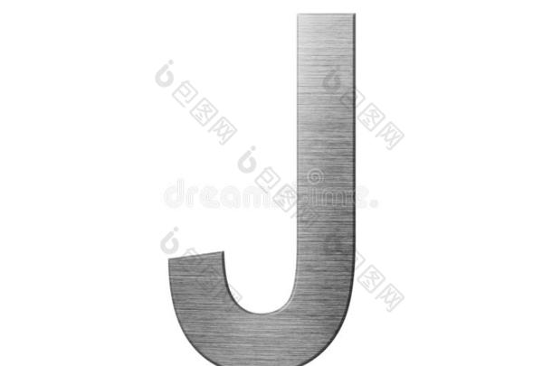 金属字体英语字母表.信英语字母表的第10个字母从金属盘子隔离的