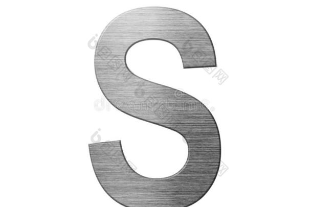 <strong>金属字</strong>体英语字母表.信英文字母表的第19个字母从金属盘子隔离的