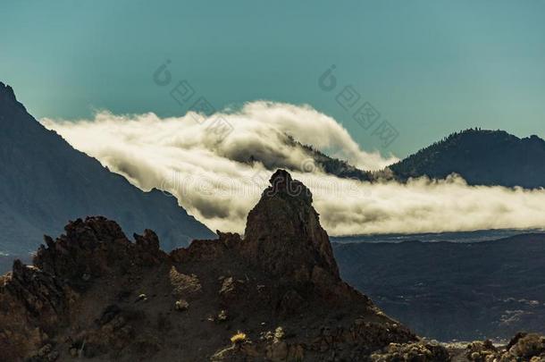 <strong>山和松树</strong>树森林在近处火<strong>山</strong>泰德,在一定程度上科维尔