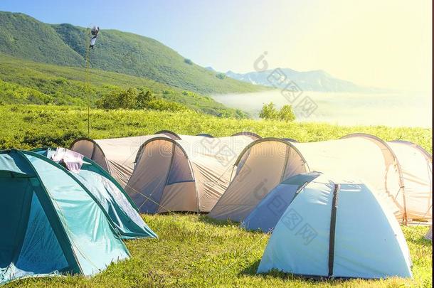 野营帐篷采用野营地在n在ional公园
