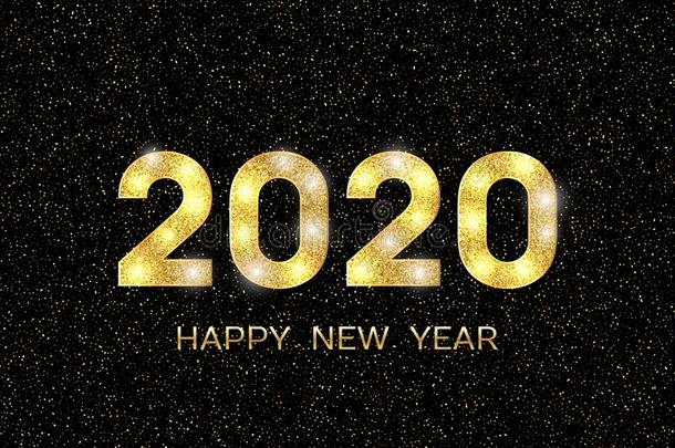 2020幸福的新的年.新的年2020招呼卡片.背景机智