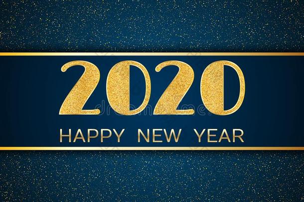 2020幸福的新的年.新的年2020招呼卡片.背景机智